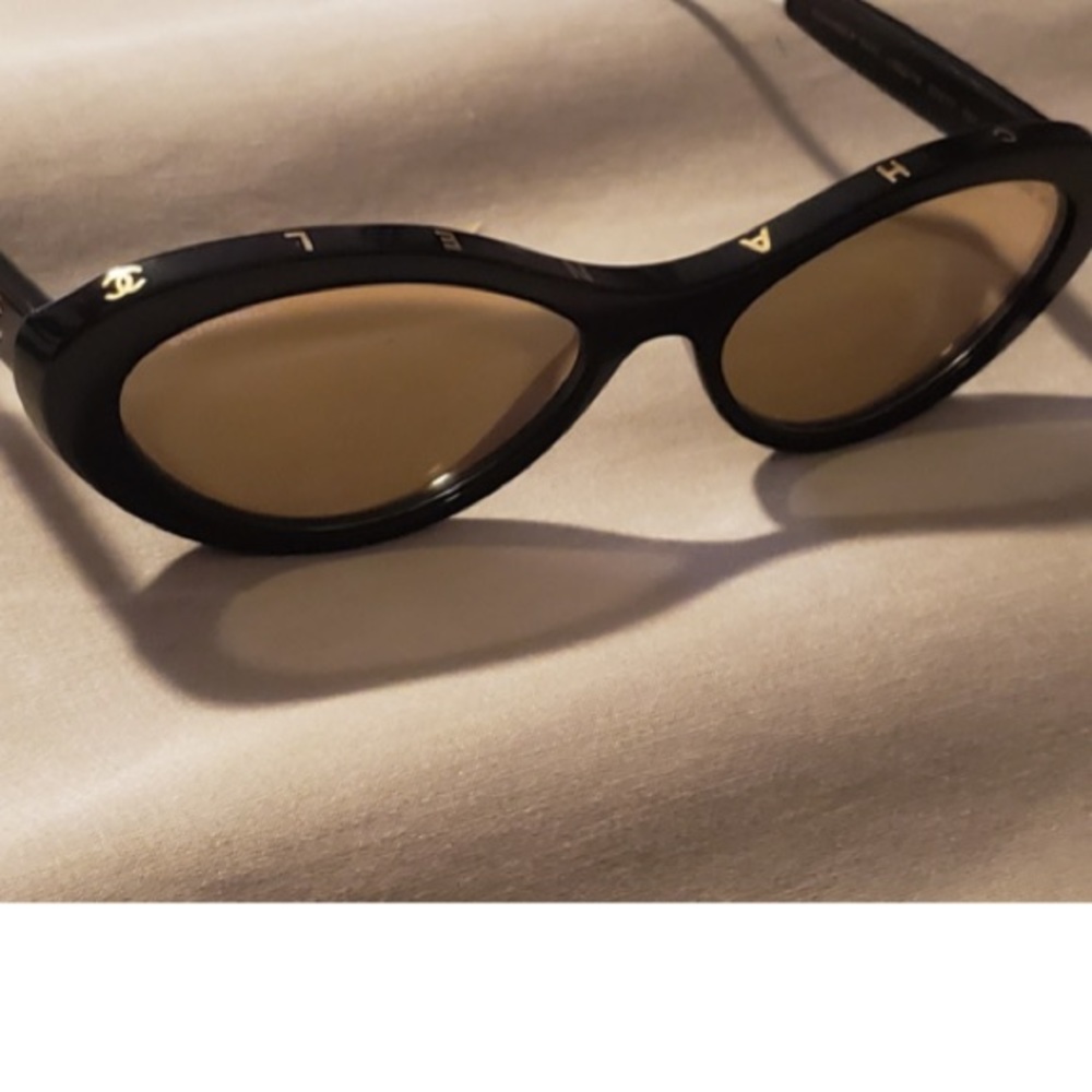 Chanel oval glasses 24kt chrome